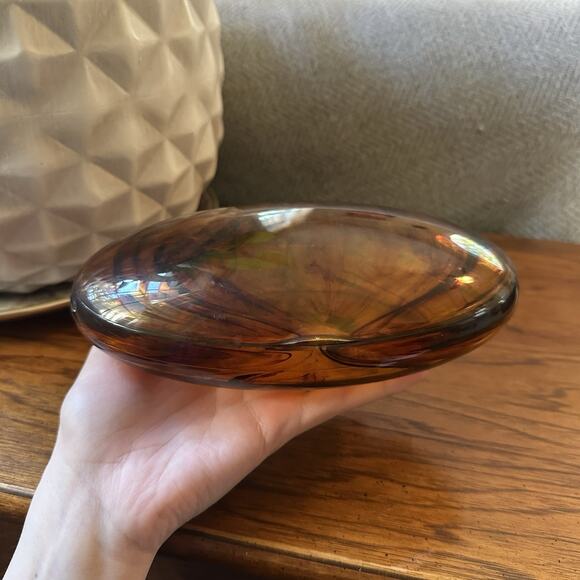 Vintage Faux Tortoise Shell Acrylic Plastic Oval Hinged Trinket Jewelry Box - Picture 7 of 11